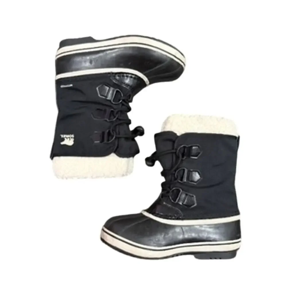 Sorel YOOT PAC Nylon Children's Waterproof Boot in Black, Size 1​